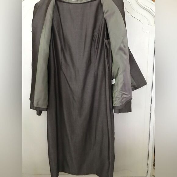 Anne Klein Executive Collection 2 Piece Lined Jacket and Sheath Dress Size 10 - Picture 4 of 9